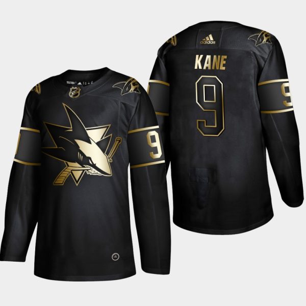 Kinder San Jose Sharks Eishockey Trikot Evander Kane #9 2019 Golden Edition Schwarz Authentic Player